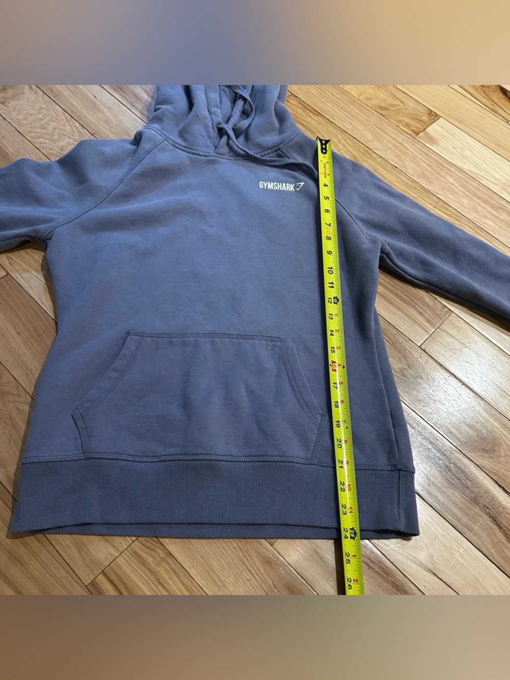 Gymshark Crest Hoodie Sweatshirt in Steel Blue Grey - Women’s Size Small - Picture 5 of 7